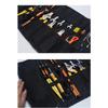 Roll Up Tool Bag Electrician Pouch Multi function Canvas Storage Case for Computer Repair Black