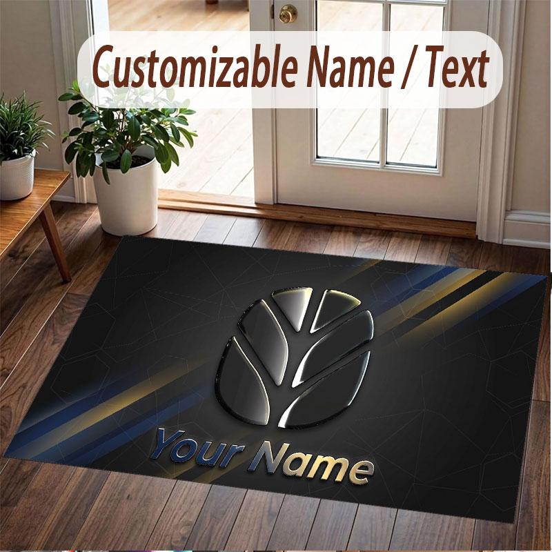 Custom Rug New Holland Pattern Print Name Text Soft Non‑Slip Floor Carpet for Home Indoor Decoration