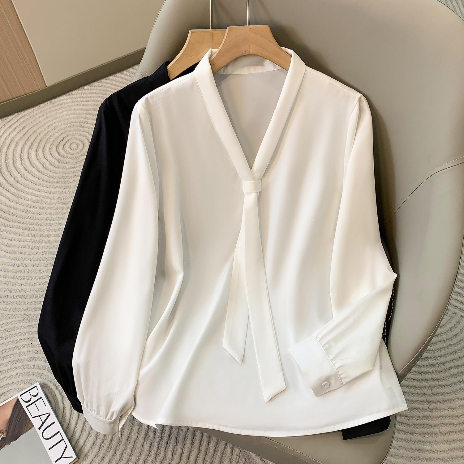 

Plus Size Spring Slimming White Commuter Shirt - Women s Fashionable and Professional Top 4XL грязно-белый
