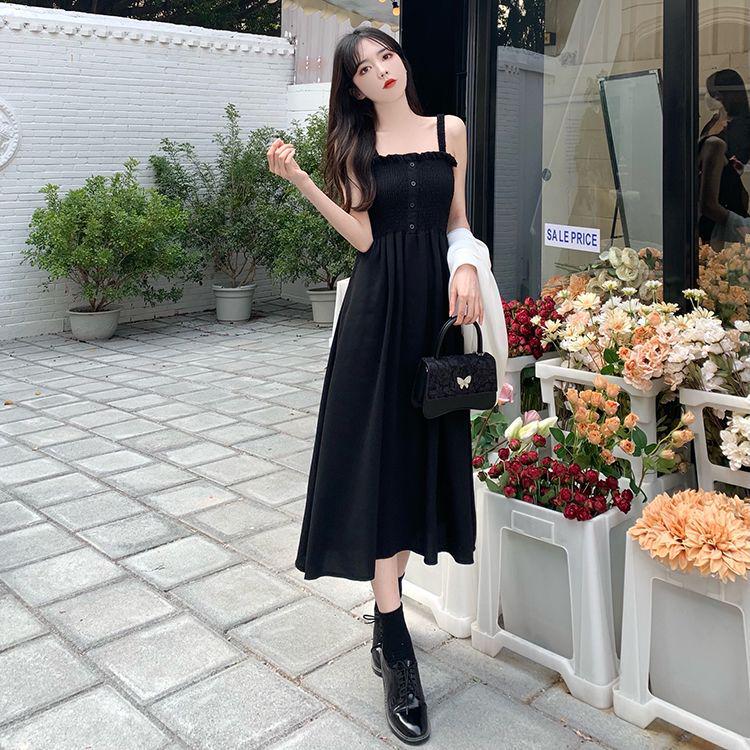 2026 Women's Plus Size Slimming Fairy Camisole Slip Dress with Pleated Hem for Summer