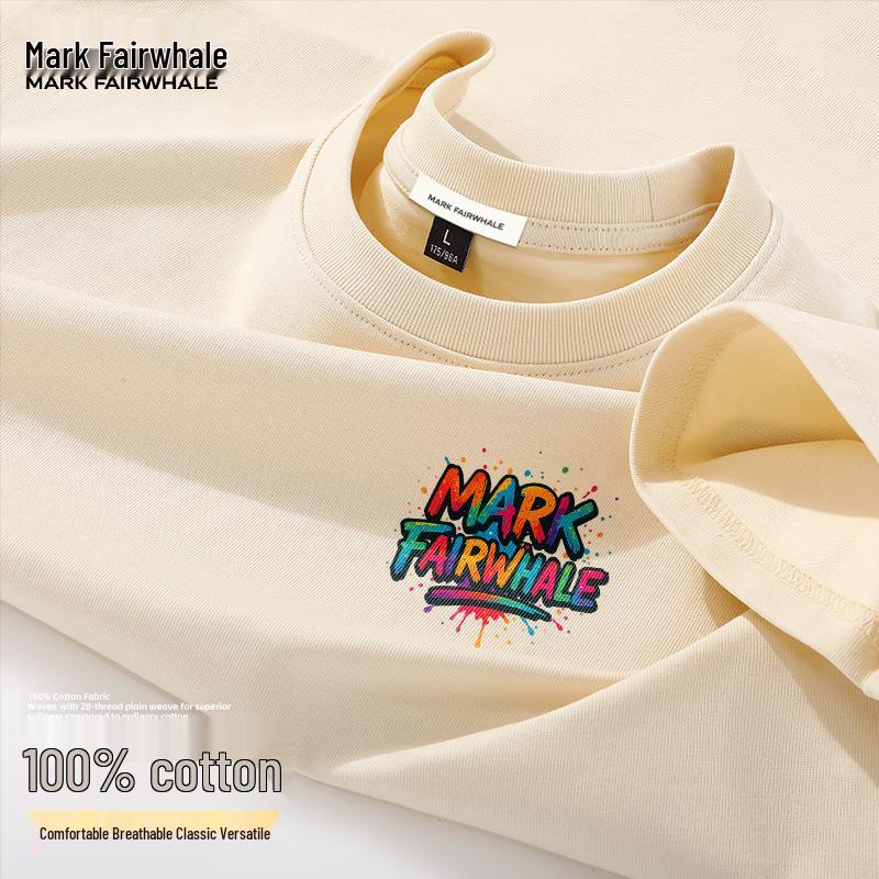 

MARK FAIRWHALE Men s Pure Cotton Loose Fit Short Sleeve T-Shirt L