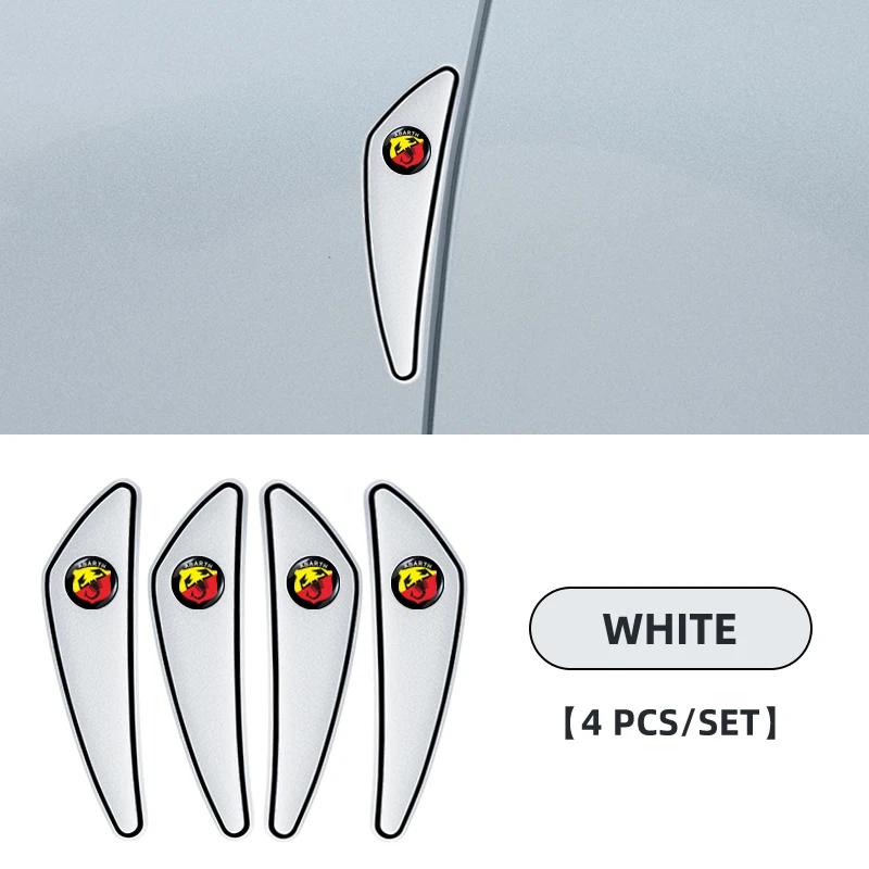 4Pcs Car Styling Door Side Edge Anti-collision Bumper Strip Sticker For Fiat Abarth 595 Abarth 500 Abarth 124 Spider Accessories