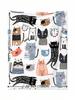 1 Stück Abstrakte Katzen Weiche Decke Flanell Bedruckte Decke Für Camping & Reisen Geeignet Für Sofas Schlafzimmer Wohnzimmer Und Betten