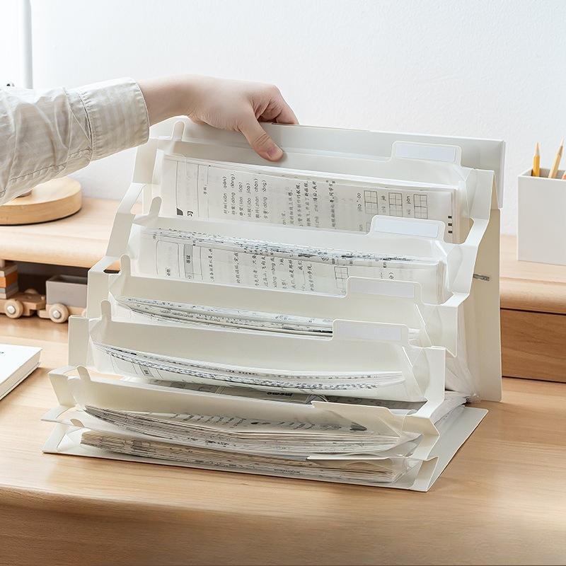 A4 Hanging Organ Folder, Multi Layer Student Handheld File Bag, Paper Sorting