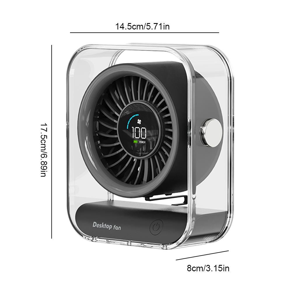 Portable Desk Fan Ultra-Quiet Fans USB/Rechargeable 30° Rotation Portable Table Desktop Air Circulator Fan for Home and Office