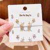 Trendy Leaf Stud Earrings Set - 3 Pairs for Women, Simple High-End Design, Luxurious Feel
