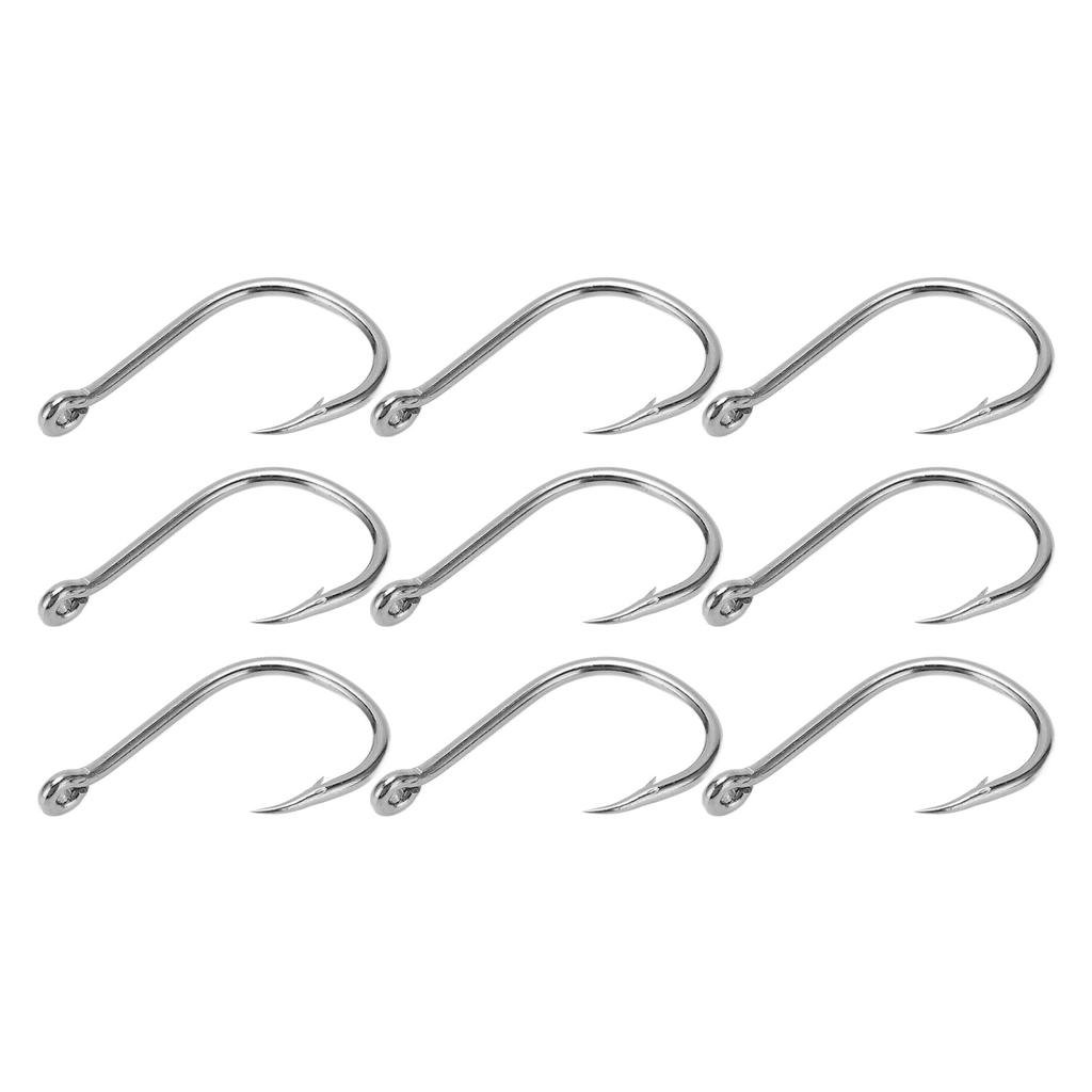 50Pcs Fishing Hook for Iseama Fish Hook Barbed Type High Carbon Steel with Hole for Outdoor ActivityType 8#