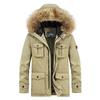 Veste d'hiver grande taille 8XL pour hommes, coupe-vent en polaire chaude et épaisse, pardessus militaire à capuche et col en fourrure