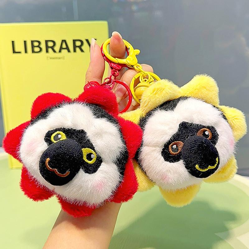 Cute And Fun Plush White Face Monkey Keyring Ideal For Key Accessories And Small Gifts