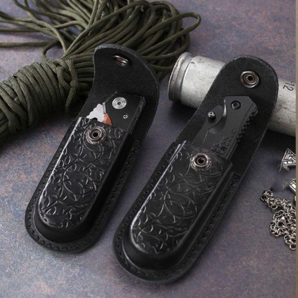 Fourreau de couteau de taille noir, étui en cuir pliable, nouvel équipement de transport extérieur, outil d'extérieur