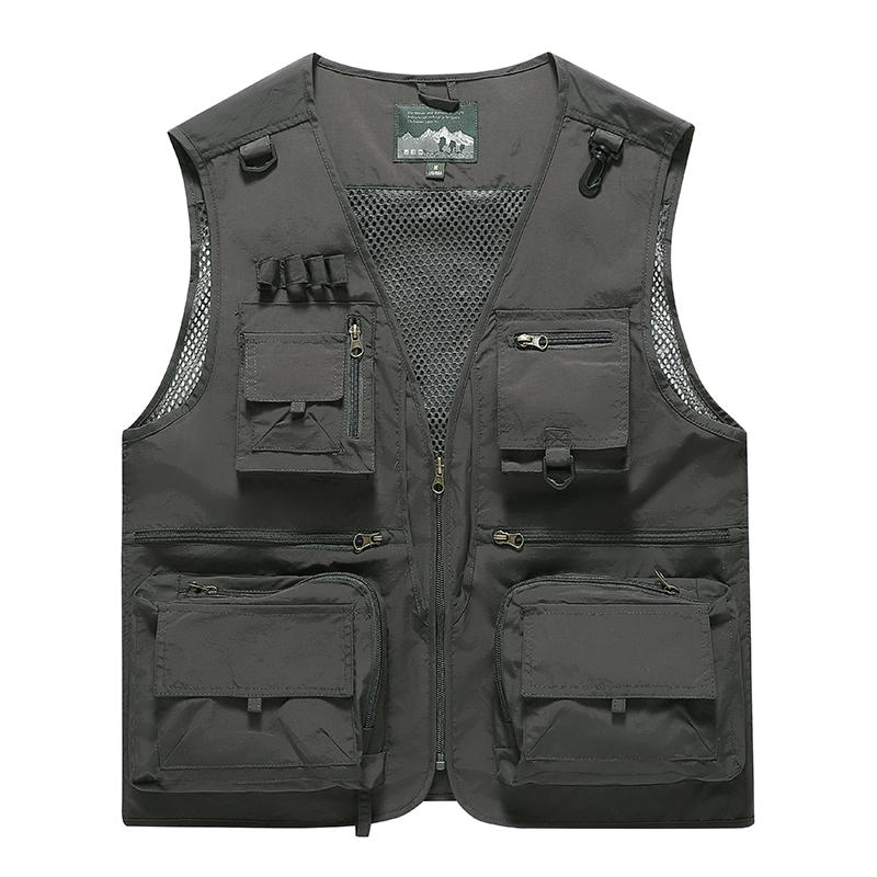Pánská outdoorová bunda, Ležérní prodyšná bunda, Rychleschnoucí pracovní bunda, Sportovní bunda bez rukávů