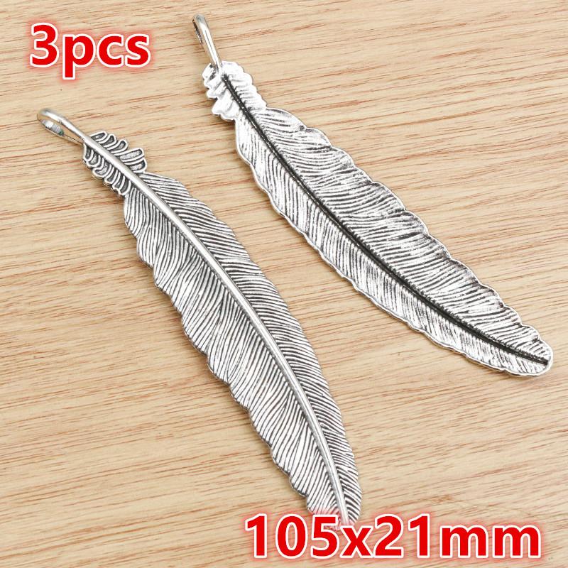 3-50pcs Alloy Metal Feather Charms Pendant for Necklace Keychain Earrings DIY Jewelry Making Accessories Findings