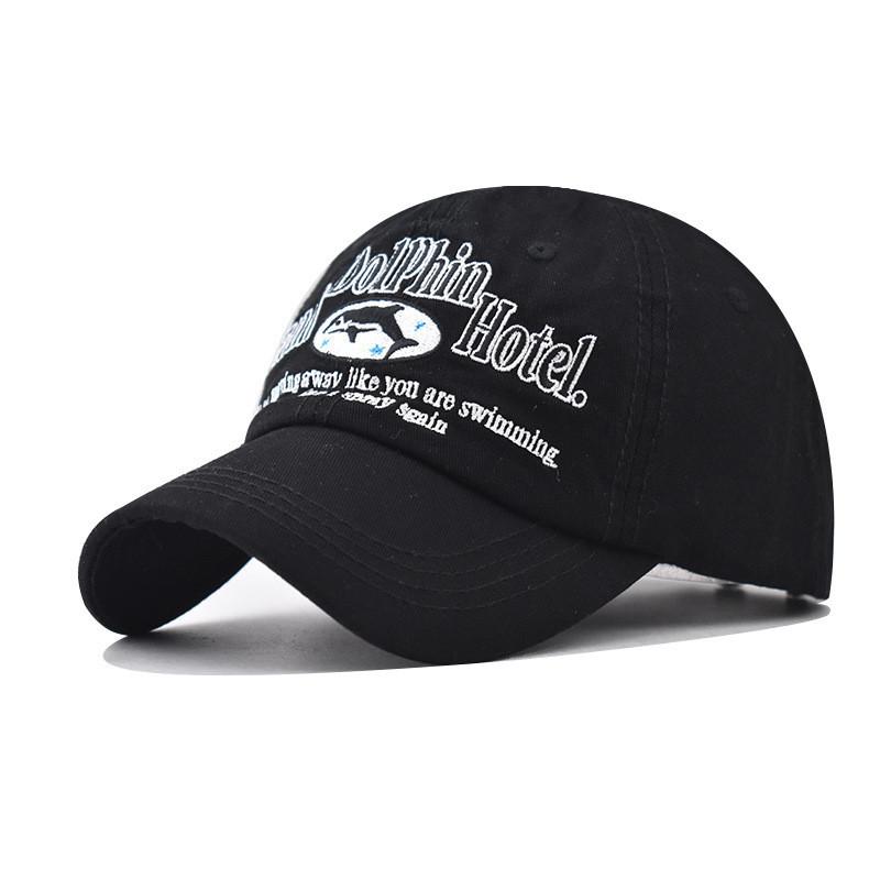 Washed Hat Old Cartoon Little Dolphin Baseball Hat Made Of Cotton