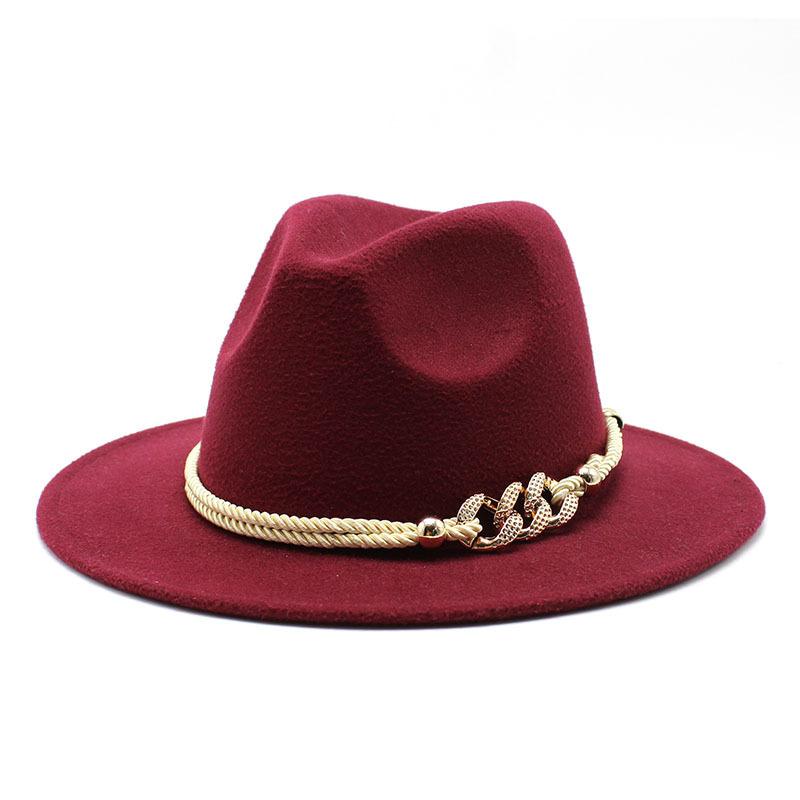 Church hat, woolen hat, men's and women's British jazz hat, big brim hat, women's autumn and winter top hat, felt hat.