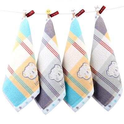 1 Stuk 25x25cm Cartoon Beer Katoen Baby Kinderen Wasveeg Vierkante Gezichtshanddoek Waterabsorberend Zacht Ophangbaar Zakdoekje