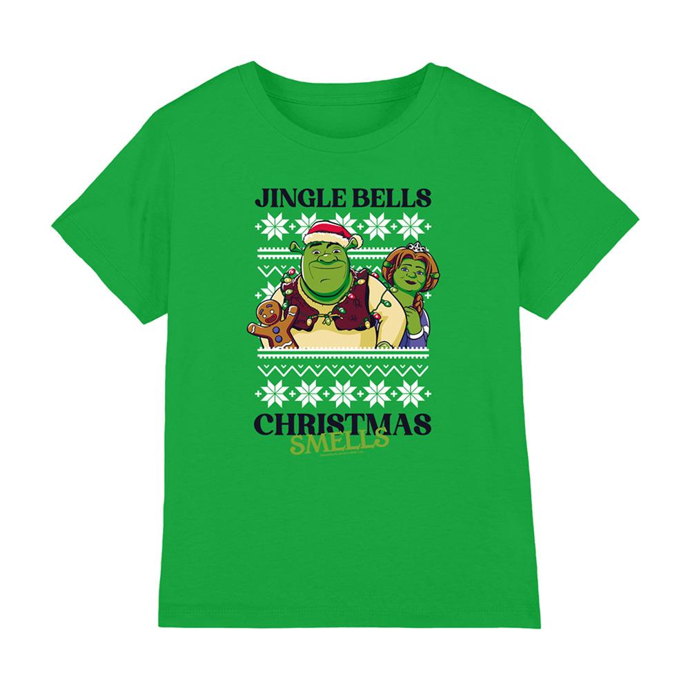 Shrek Childrens/Kids Smells Christmas Jumper T-Shirt