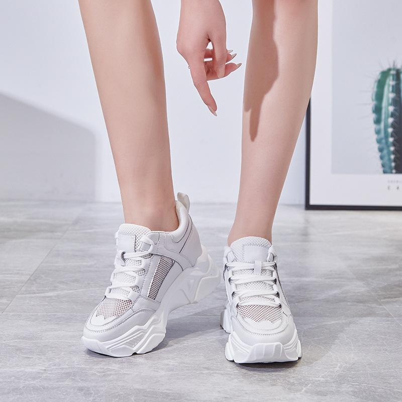 Inner height increase dad shoes spring and autumn new ins trendy shoes platform sports shoes running casual