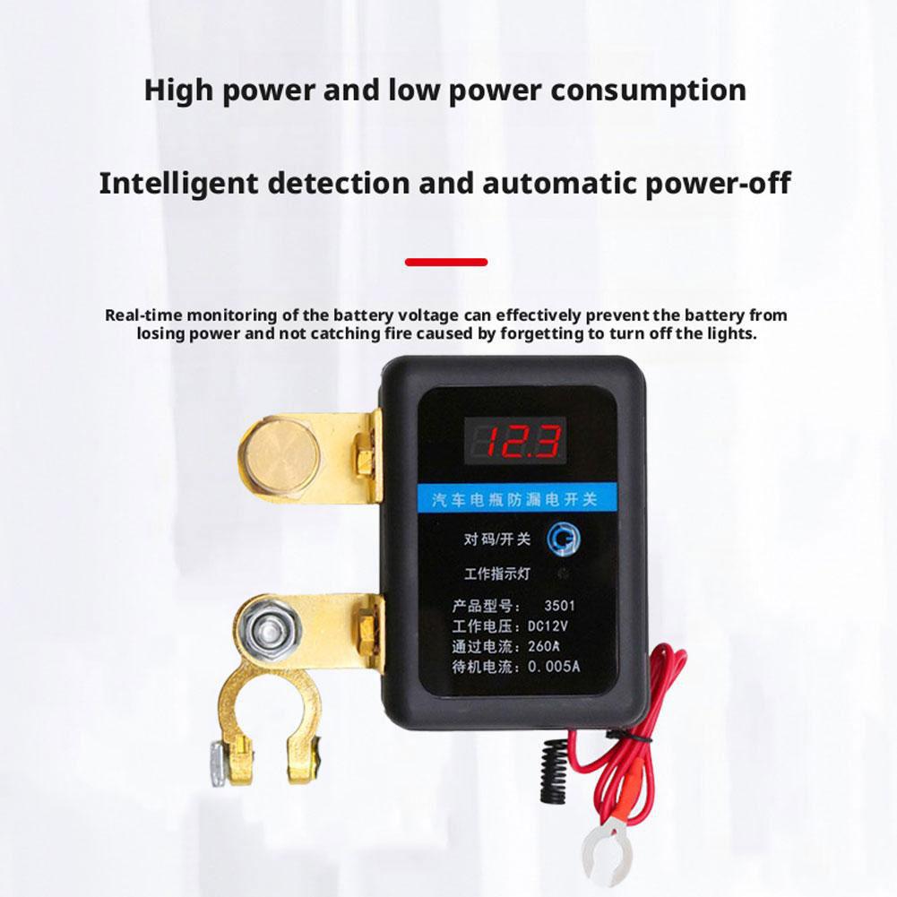 Remote Battery Disconnect Switch Car Battery Anti-Leakage Power-Off Switch Anti Control Remote Fobs Car Battery Relay Theft R5X0