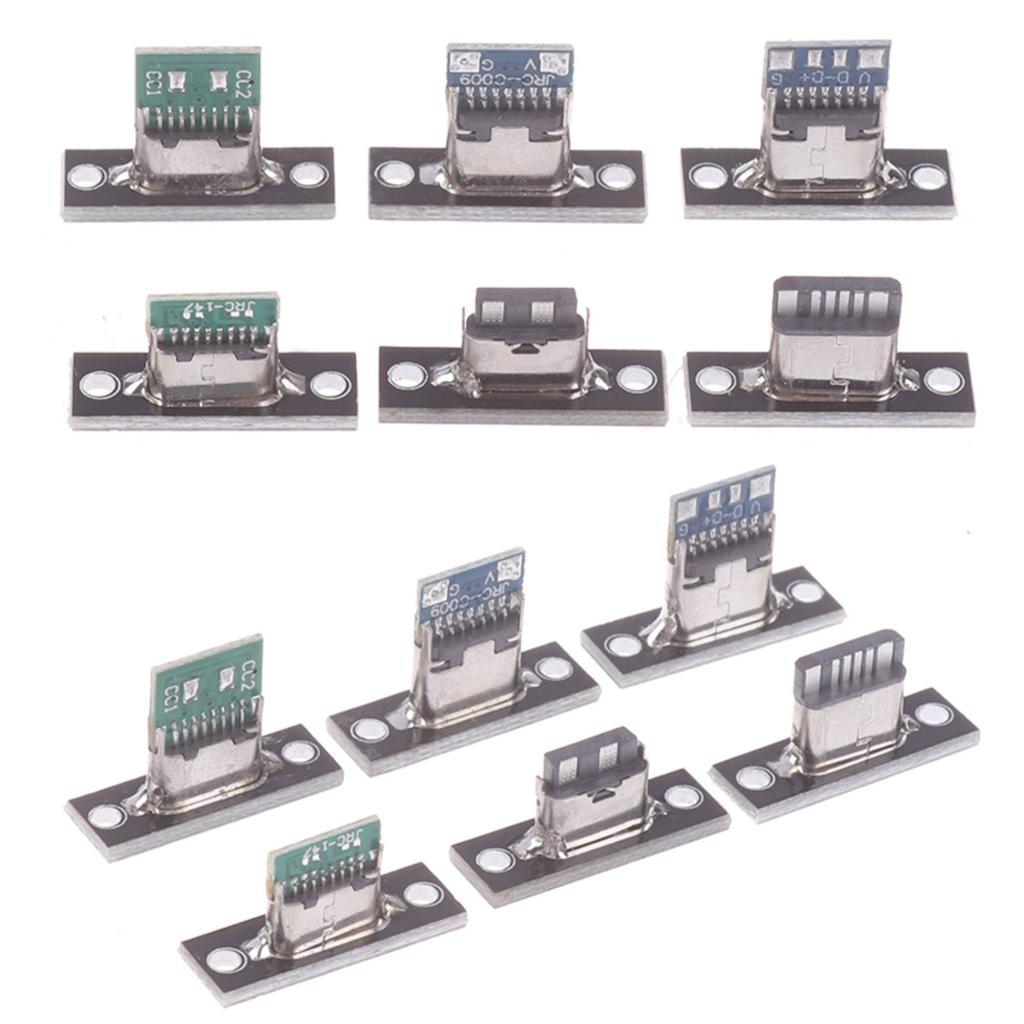Metall USB 3.1 Typ C Buchse Mit Schraubbefestigungsplatte Typ-C USB Buchse 3.1 Typ-C 2-Pin 4-Pin Buchse Ladeanschluss