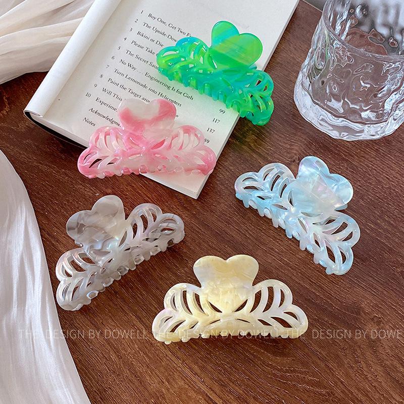 Fashionable Sophisticated And Floral Acetate Hair Claw Clip For Effortless Updos Styles And