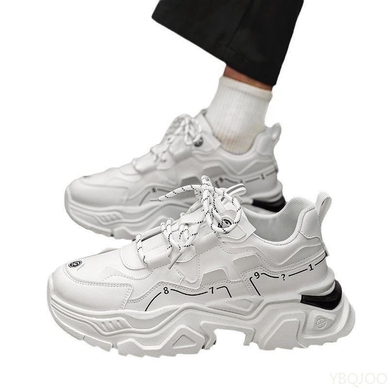 Lässige bequeme Herrenschuhe Sommer neu modisch vielseitig Sport Laufen weiche Sohle höhenvergrößernde Herrenschuhe