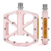 Pedali Piattaforma in Alluminio GEWAGE con Pin 3 Cuscinetti Sigillati MTB Rosa