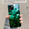 Forest Stream Pattern For iPhone 17 Air 16 E 15 Plus 14 Pro Max 13 12 Mini 11 5 6 7 8 Plus XR XS Max SE Black Glass Phone Case