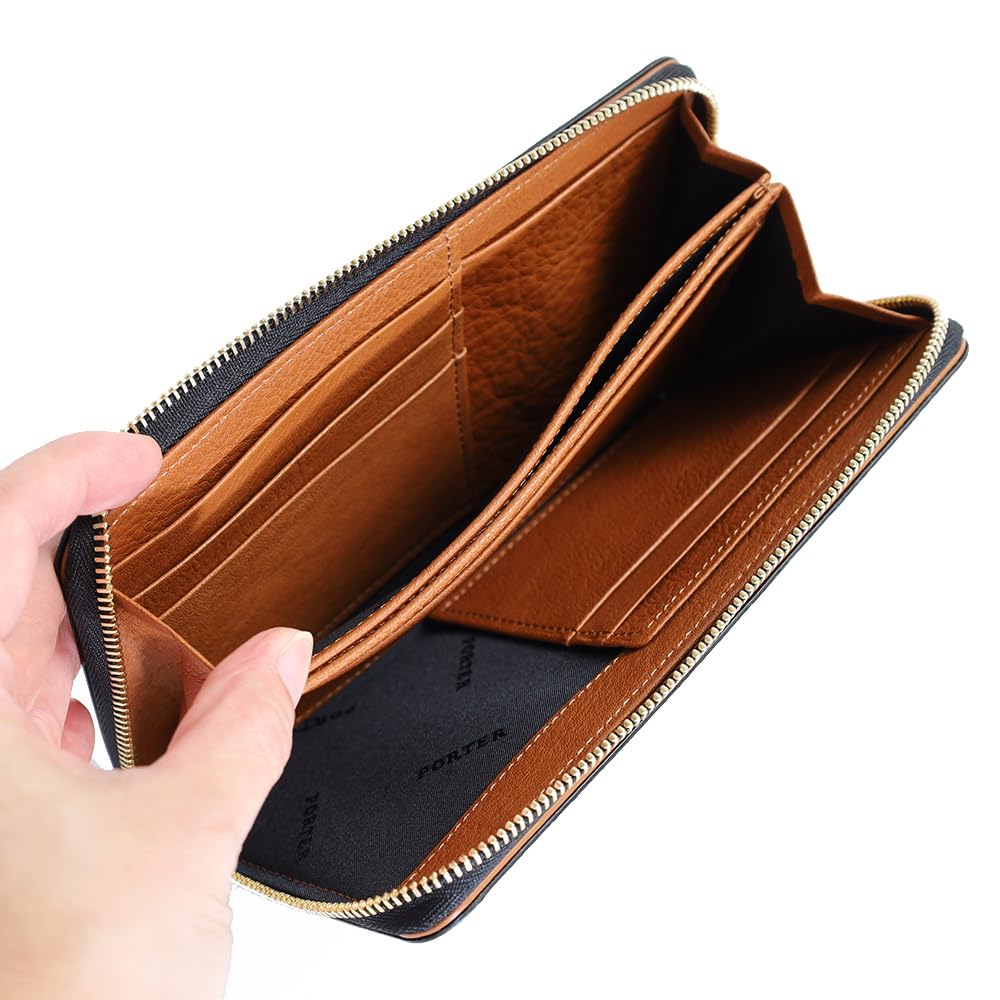 Tone Bill Wallet Yoshida Bag Long Wallet Round Zipper TONE BILL WALLET [Porter] 150-02288 Men's Women's (10 Black)