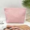 Modern Striped Polyester Toiletry Bag With Breathable Design For Travel And Daily Use