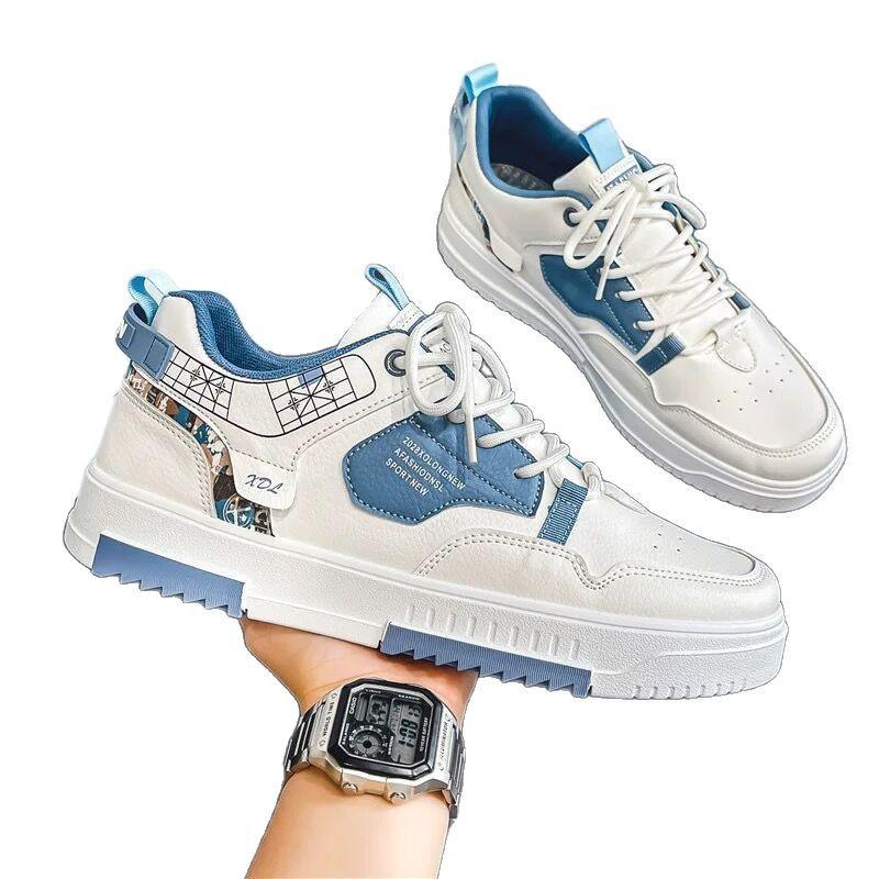 Summer Men's Shoes Breathable Canvas Shoes Men's Korean Version Trendy Versatile Little White Shoes Platform Sports Casual Board Shoes Trendy Shoes