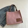 2025 summer new literary and artistic large-capacity class shoulder portable messenger bag casual simple canvas women's bag