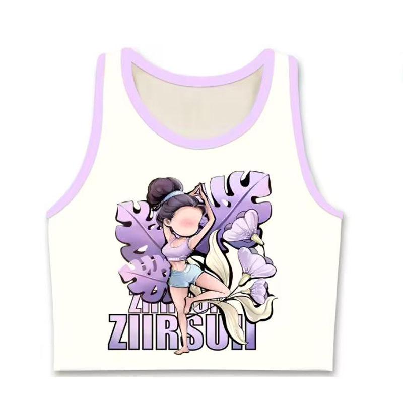Spicy Cartoon Print Yoga Tank Top - Summer 2025