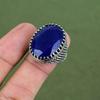 Faceted Blue Sapphire Ring 925 Sterling Silver Ring Handmade Jewelry Gemstone Ring Blue Sapphire Jewelry Gift For Him Available In Ring Size