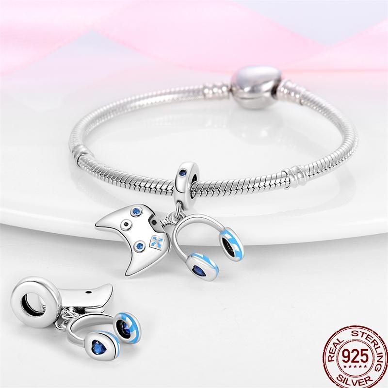 New Copper Music Note Earphones Beaded Beads Suitable For 3Mm Original Bracelet Diy Jewelry Gift