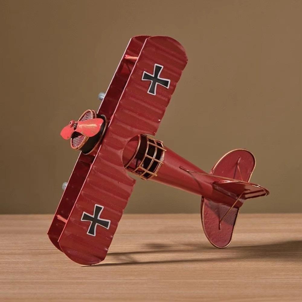 Metal Construction Retro Metal Airplane Vintage Iron Aircraft Model Home Decoration