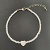 Bohemian Sommer Strand Muschel Herz Fußkettchen für Damen Mode Weiße Perlen Fußkettchen Armband am Bein Weibliche Fuß Styling Schmuck