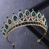 Full Crystal Rhinestones Crown Wedding Bride Tiara Glittering Headdress For Bride Bridesmaid Princess Costume Hair Accessories
