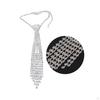 Rhinestone Necklace Tie Necktie Shine Decorative Dress Accessories for Women Girls