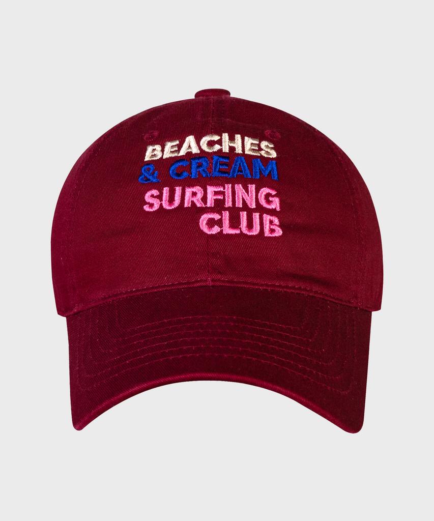 Bichiseuaenkeulim Surfing Club Ball Cap-Burgundy