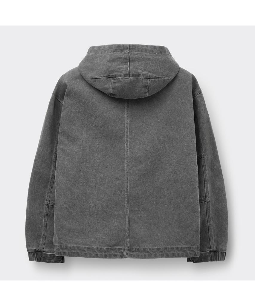 Customellow [Essentials] Gray Denim Hood Blouson C9Uam26381Gyd