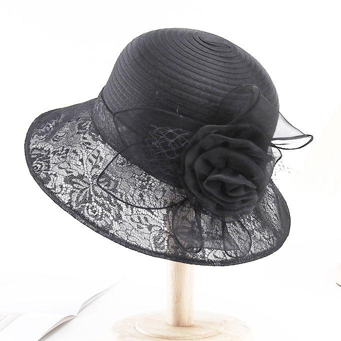 Eleganckie letnie kapelusze przeciwsłoneczne Ochrona UV Francuski styl Podróżne kapelusze plażowe dla kobiet Jednokolorowy kapelusz typu Bucket
