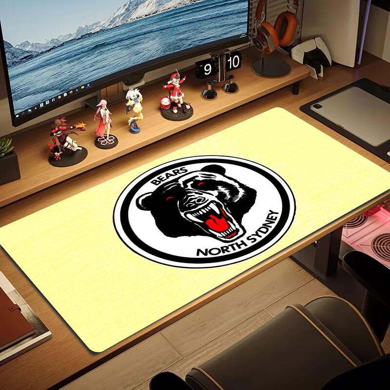 North Sydney Bears Print Cushion Non-slip Laptop Tablet Big Mousepad XXL Mat Mini PC Playmat With Lock Edge