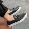 Fashion 2025 Leather Loafers Men FlatsTassel Office Business Shoes Slip-on Wedding Men Leather Shoes Fashion Daily Commute Casual Shoes