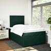 Box Spring Bed with Mattress Dark Green 120 x 200 cm Velvet