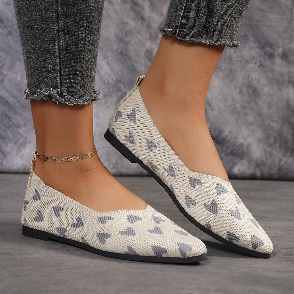 Fashion Woven Single Shoes Women's Spring/Summer New Knitted Mid Heel Pointed Knitted Shoes Shallow Mouth Flat Shoes Zapatos Mujer