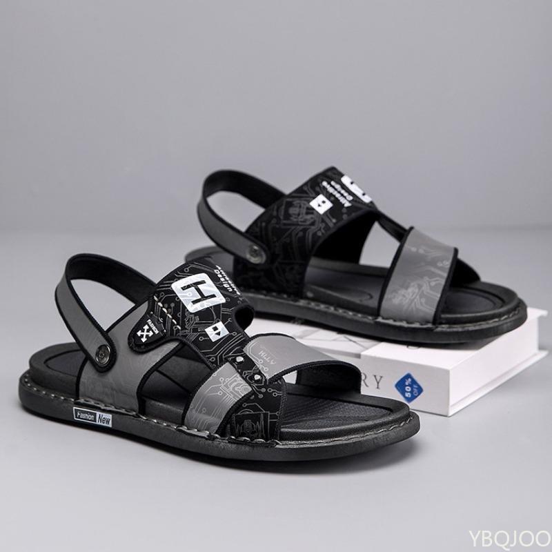 Fashion Trendy Design Men's Sandals Comfortable Beach Sandals Non Slip Driving Men's Two Piece Slippers Platform Sandals Zapatos Hombre