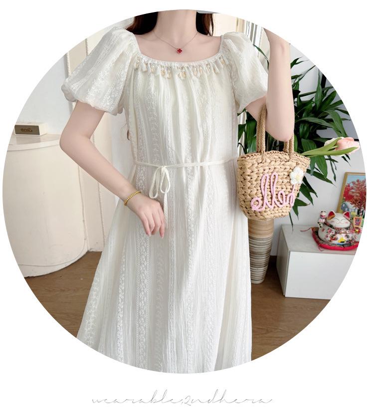 Trendy Maternity Midi Dress - Stylish, Loose Summer Outfit for Moms