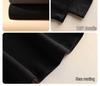 Women's Plus Velvet Warm Black Slim Fit Long Sleeve Top, High Neck Base Layer, Suitable for Autumn/Winter Outerwear