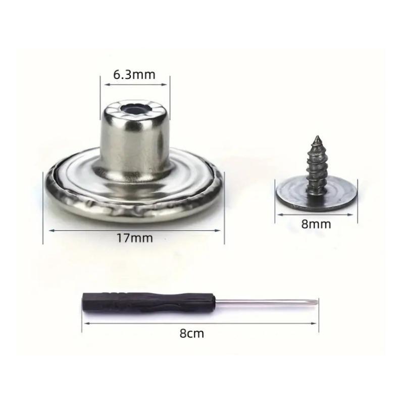 10-30 Stück Abnehmbare Jeansschraubknöpfe mit Schraubendreher Kleidung Ersatz Kein Nähen Metallstifte Verstellbares Taillen-Kit Werkzeuge