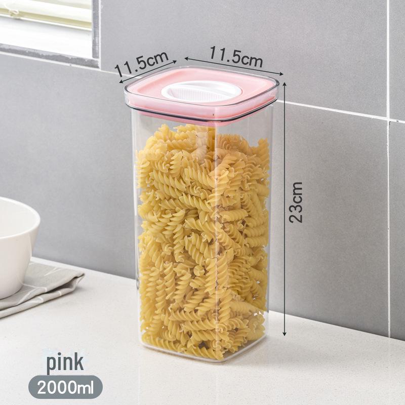 Food-Grade Transparent Plastic Storage Jar - Sealed for Kitchen Snacks & Grains